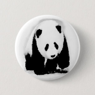 Macaron Rond 5 Cm Pop Art Baby Panda