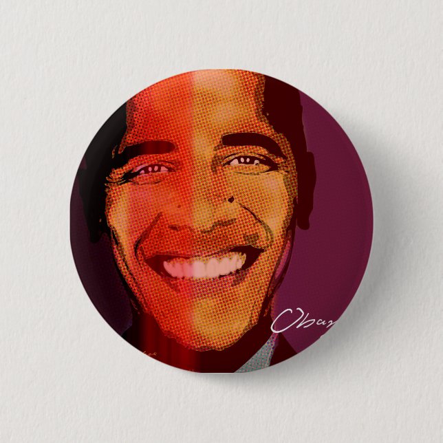 Macaron Rond 5 Cm Pop_Barack_Obama (Devant)