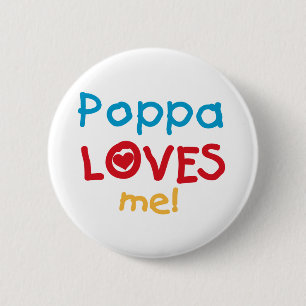 Macaron Rond 5 Cm Poppa m'aime T-shirts et cadeaux