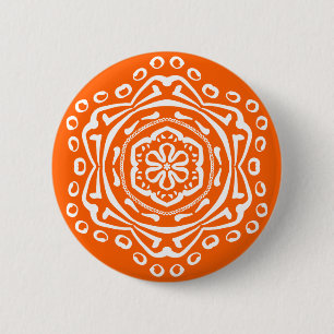 Macaron Rond 5 Cm Poppy Mandala