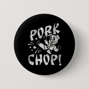 Macaron Rond 5 Cm Porc Côtes Sarcastique Karaté Cochon