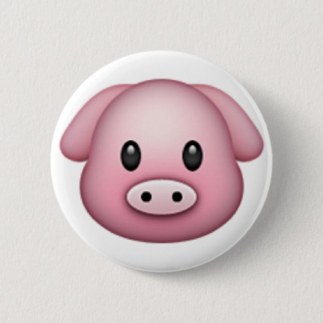Macaron Rond 5 Cm Porc Emoji (Devant)