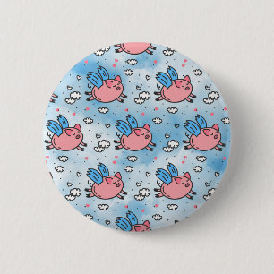 Macaron Rond 5 Cm porcs volants
