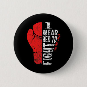 Macaron Rond 5 Cm Portez Du Rouge Pour Combattre La Sensibilisation 