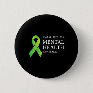 Macaron Rond 5 Cm Portez le vert pour la sensibilisation à la santé
