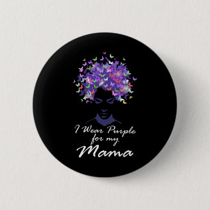 Macaron Rond 5 Cm Portez Le Violet Pour Ma Mère Maman Support Alzhei