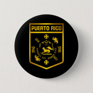 Macaron Rond 5 Cm Porto Rico Emblem