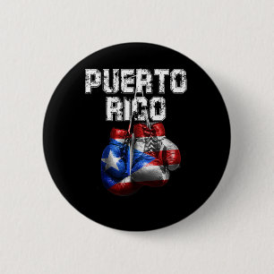 Macaron Rond 5 Cm Porto Rico Pride - Gants de boxe Vintages