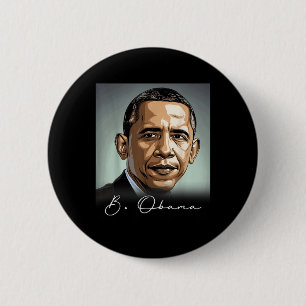 Macaron Rond 5 Cm Portrait Barack Obama Président Patriotique