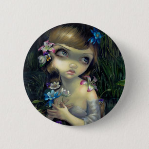 Macaron Rond 5 Cm "Portrait bouton d'Ophélie"