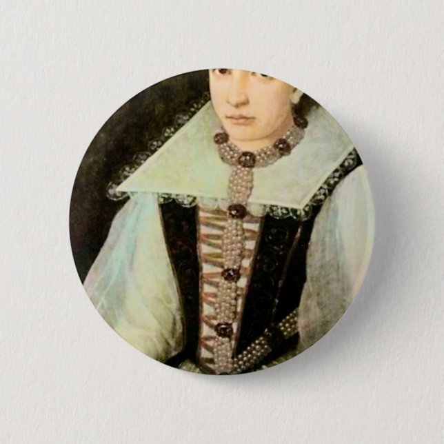 Macaron Rond 5 Cm Portrait Comtesse Elizabeth Bathory (Devant)