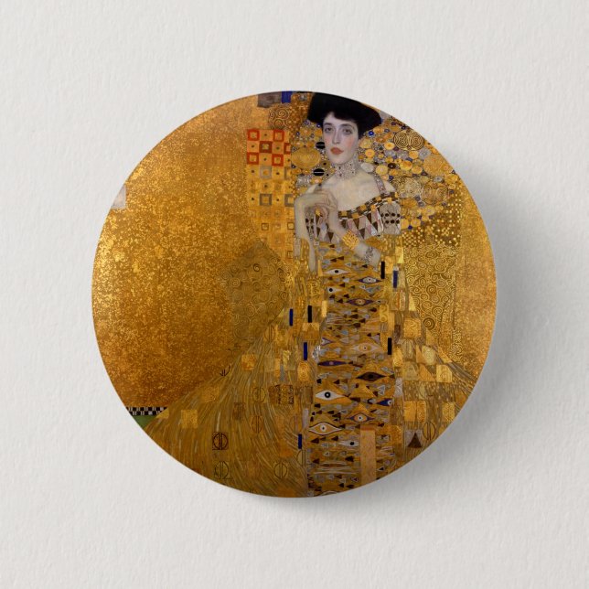 Macaron Rond 5 Cm Portrait d'Adèle Bloch Bauer (Devant)