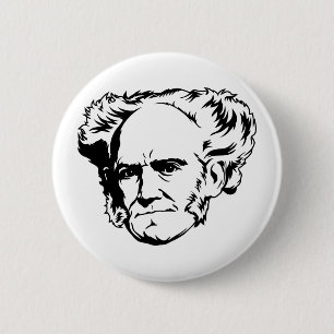 Macaron Rond 5 Cm Portrait d'Arthur Schopenhauer