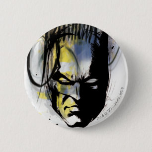Macaron Rond 5 Cm Portrait de Batman Airbrush