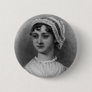 Macaron Rond 5 Cm Portrait de Jane Austen