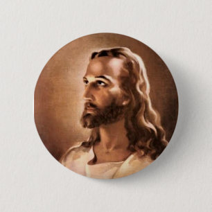 Macaron Rond 5 Cm Portrait de Jésus Christ
