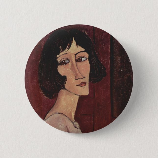 Macaron Rond 5 Cm Portrait de Modigliani Amedeo (Devant)