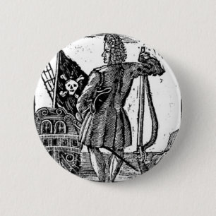 Macaron Rond 5 Cm Portrait de pirate de capot de Stede
