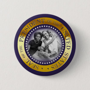 Macaron Rond 5 Cm Portrait présidentiel de joint d'Obama