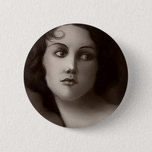 Macaron Rond 5 Cm Portrait vintage