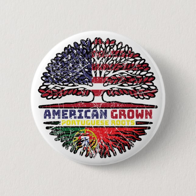 Macaron Rond 5 Cm Portugal États-Unis Amérique États-Unis (Devant)