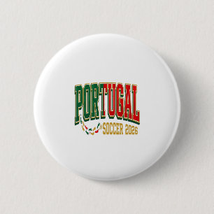 Macaron Rond 5 Cm Portugal Football 2026 Football Gras Pays Typograp