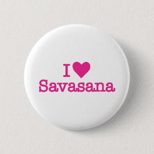 Macaron Rond 5 Cm Pose de cadavre de yoga de savasana du coeur I