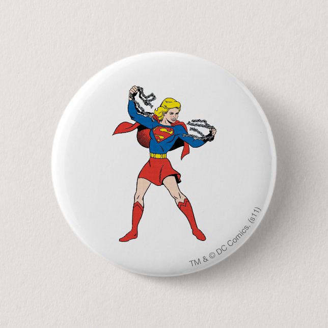 Macaron Rond 5 Cm Pose Supergirl 10 (Devant)