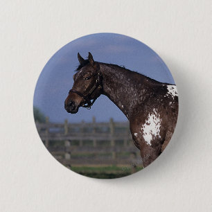 Macaron Rond 5 Cm Position de cheval d'Appaloosa