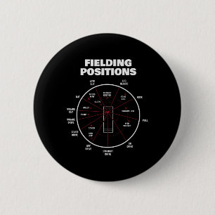 Macaron Rond 5 Cm Positions de fielding de cricket Maillot Fielder C