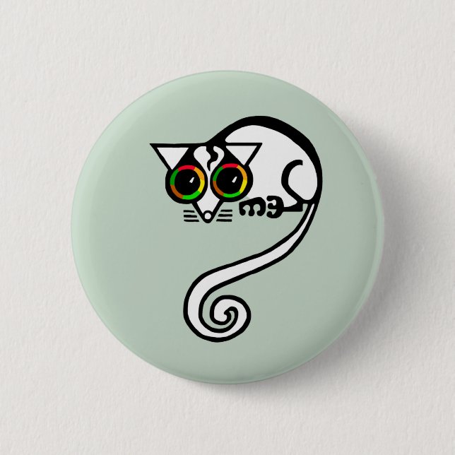 Macaron Rond 5 Cm Possum - bouton (Devant)