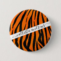 Poster de animal de bandes de tigres noirs orange