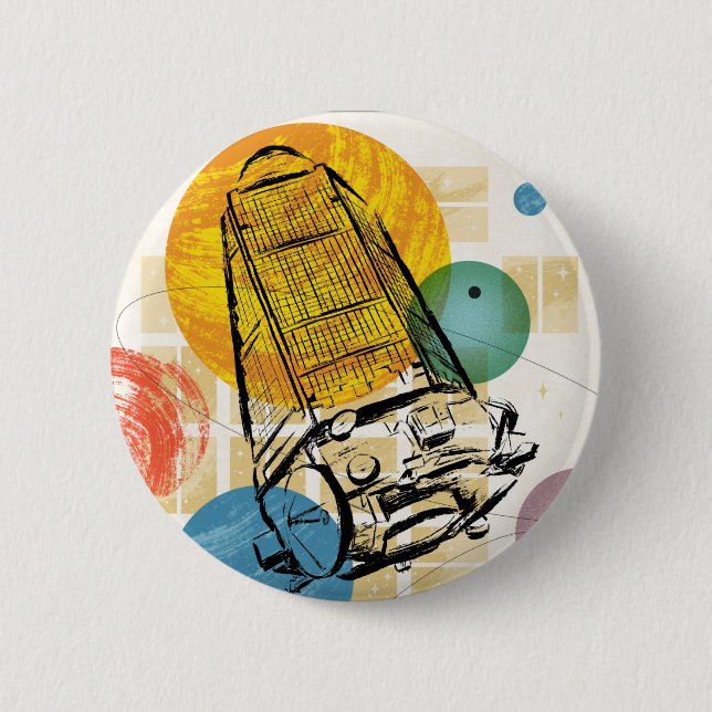 Macaron Rond 5 Cm Poster du télescope spatial Kepler. (Devant)