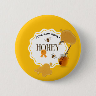 Macaron Rond 5 Cm Pot de miel Abeille à miel Nid d'abeille Apiary