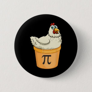 Macaron Rond 5 Cm Pot de poulet tarte amusant Math Pun Pi de poulet