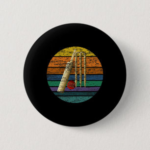 Macaron Rond 5 Cm Poteaux de cricket vintage T Ll Fan de cricket Lan