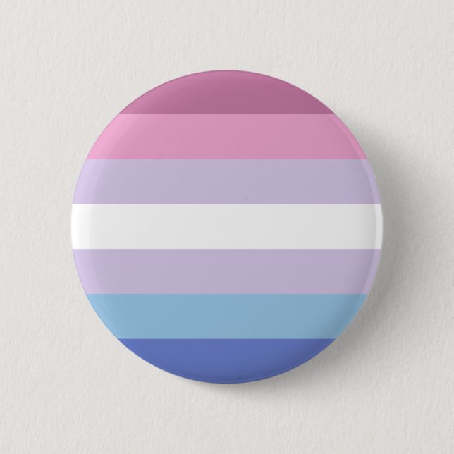Macaron Rond 5 Cm Poterie de Bigender Pride (Devant)