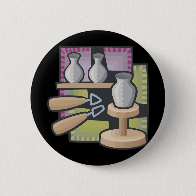 Macaron Rond 5 Cm Potier (Devant)