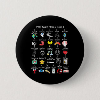 Macaron Rond 5 Cm Pots Syndrome Alphabet Dysautonomie après la sensi