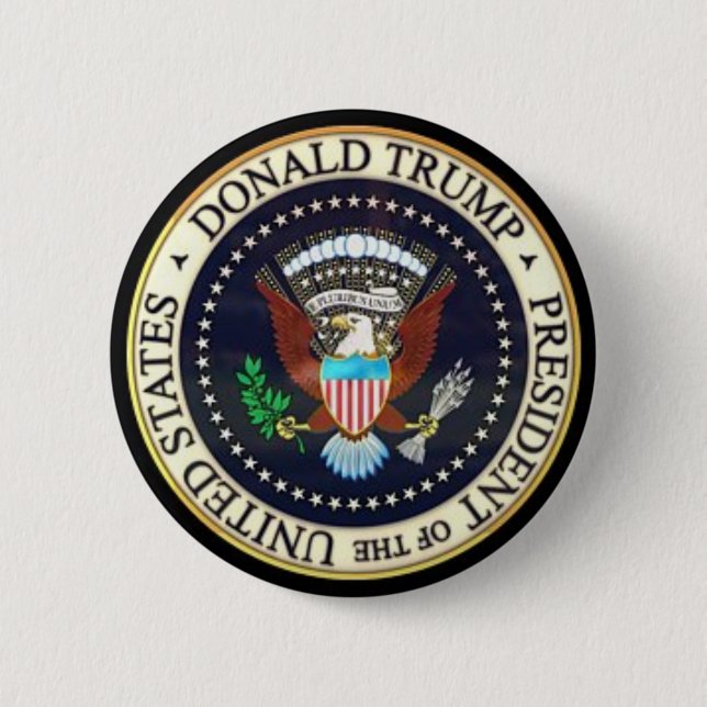 Macaron Rond 5 Cm POTUS Donald J. Trump (Devant)