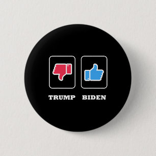 Macaron Rond 5 Cm Pouce Vers le Bas Pour Trump Et Pouce Vers le Haut