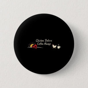 Macaron Rond 5 Cm Poules de basse-cour Mode de vie Éleveur de poules