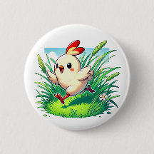 Poulet adorable qui tourne heureux