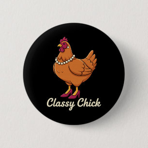 Macaron Rond 5 Cm Poulet Cly Chick, je suis cette poule en perles