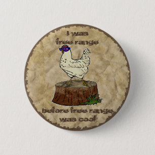 Macaron Rond 5 Cm Poulet de hanche, bouton