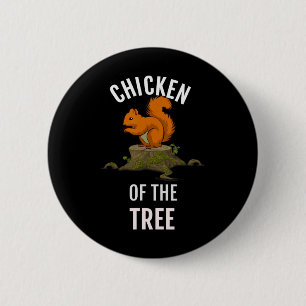 Macaron Rond 5 Cm Poulet De L'Arbre Chasse Drôle Chasse