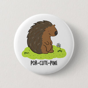 Macaron Rond 5 Cm Poulet De Porcupine Drôle De Por Cute-Pin