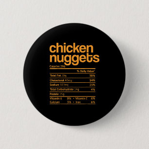 Macaron Rond 5 Cm Poulet Nuggets Nutrition Faits Drôle Thanksgiving