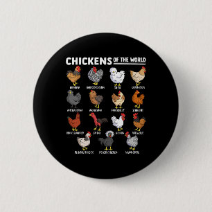 Macaron Rond 5 Cm Poulets Du Monde Éducation Amour Des Animaux De Fe