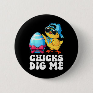 Macaron Rond 5 Cm Poulettes Drôles Me Draguent Pour Hommes Garçons E
